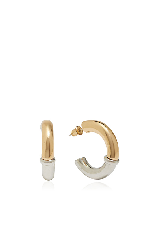 Gold Altın Silver Rengi Küpe