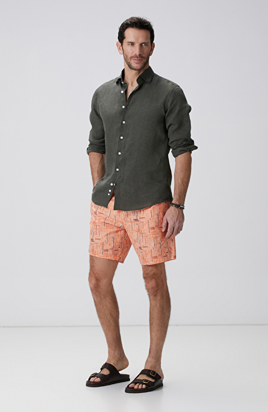 Turuncu Baskılı Mayo