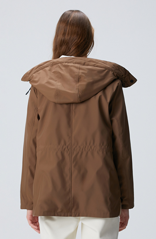 Haki Çift Taraflı Mont