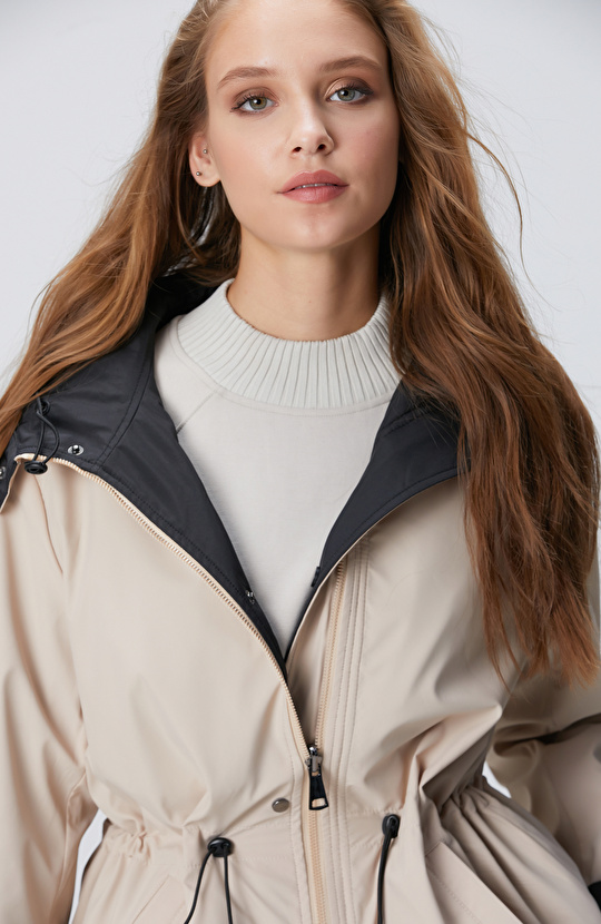 Siyah Çift Taraflı Mont