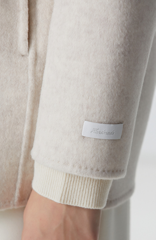 Limited Bej Melanj Handmade Yün Kaban