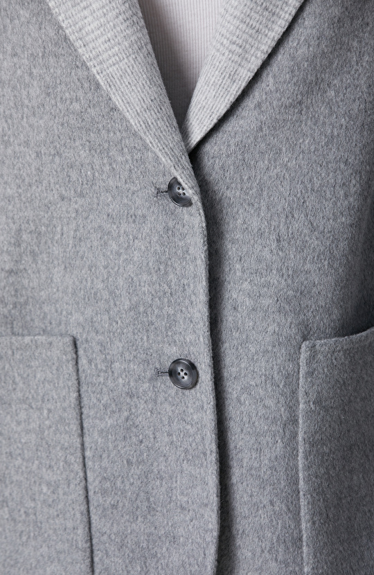 Limited Açık Gri Yün Karışımlı Çift Taraflı Ceket