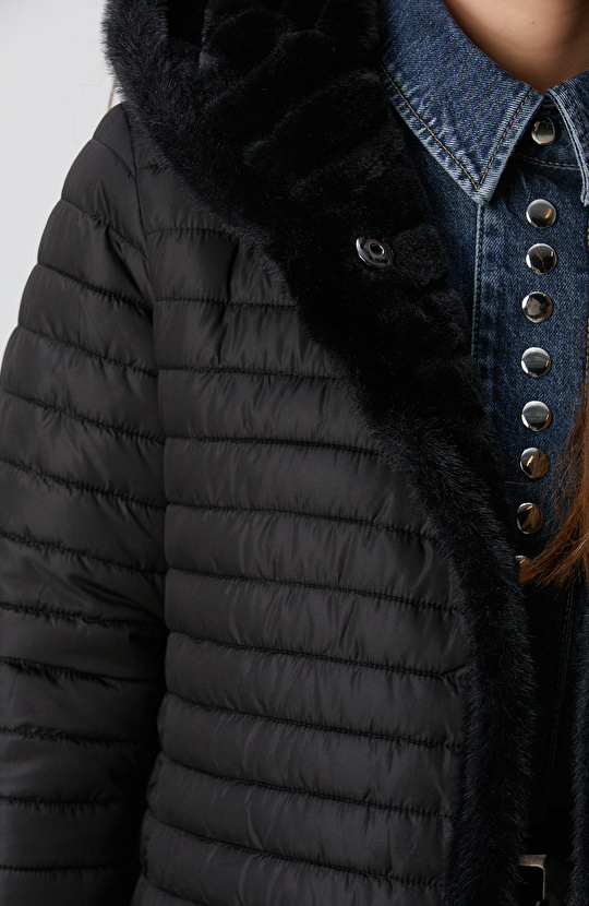 Siyah Çift Taraflı Kaban