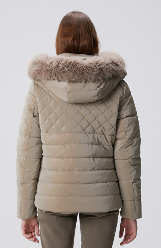 Vizon Çift Taraflı Kapüşonlu Mont