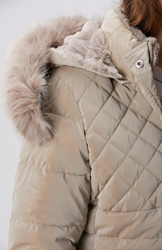 Vizon Çift Taraflı Kapüşonlu Mont