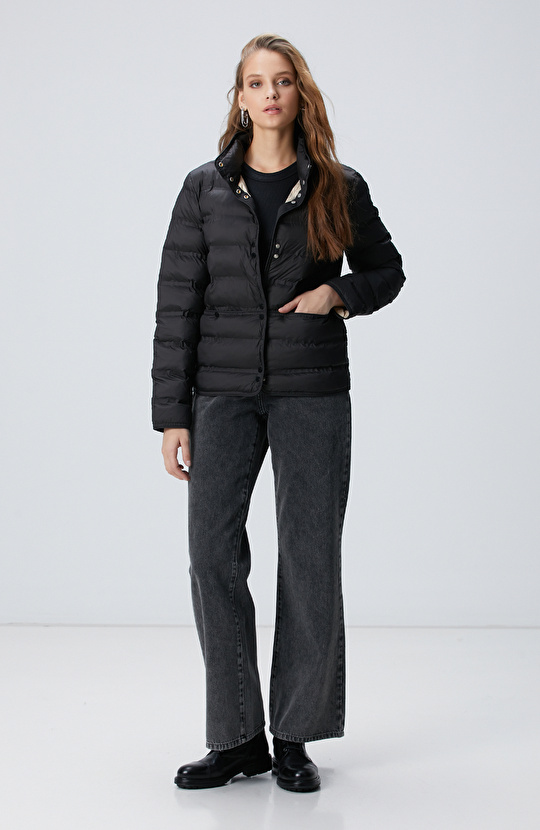 Siyah Puffer Mont
