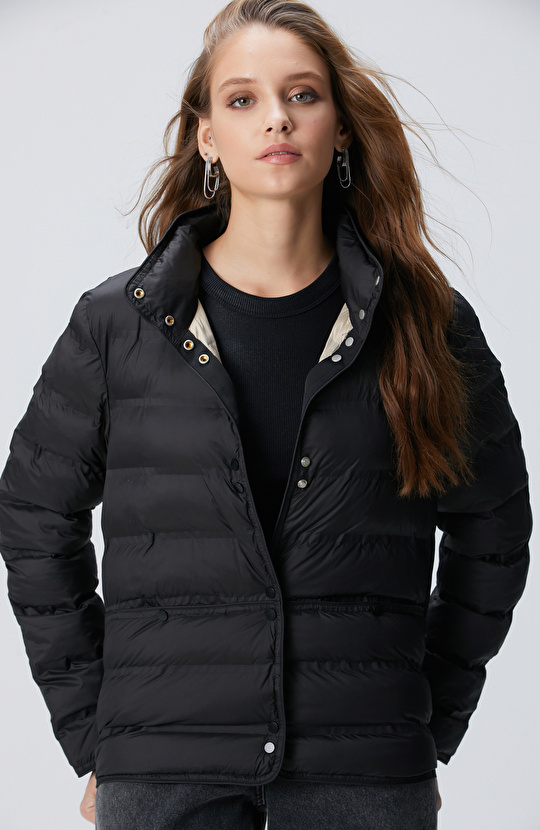 Siyah Puffer Mont