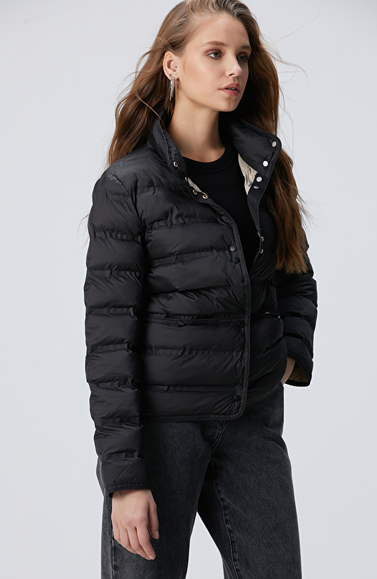 Siyah Puffer Mont