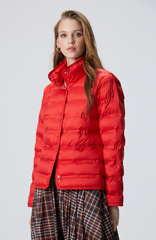 Kırmızı Puffer Mont