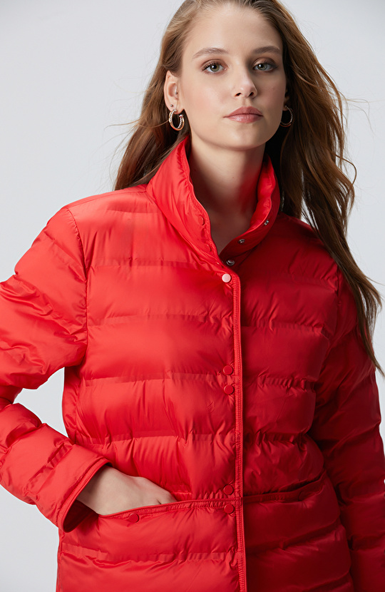 Kırmızı Puffer Mont