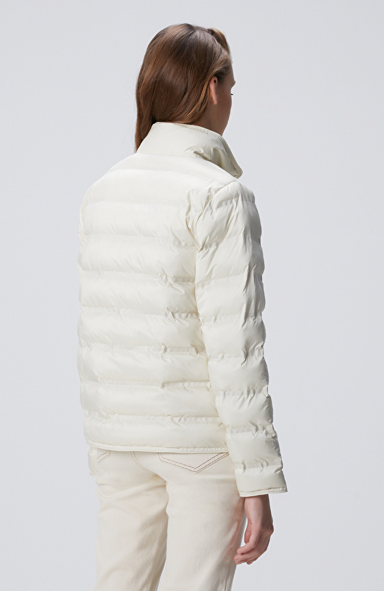 Kırık Beyaz Puffer Mont