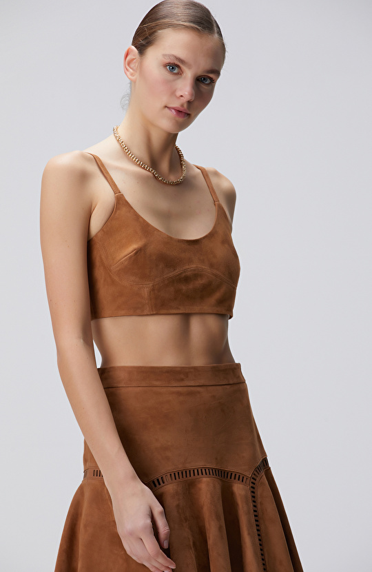 Camel Deri Büstiyer