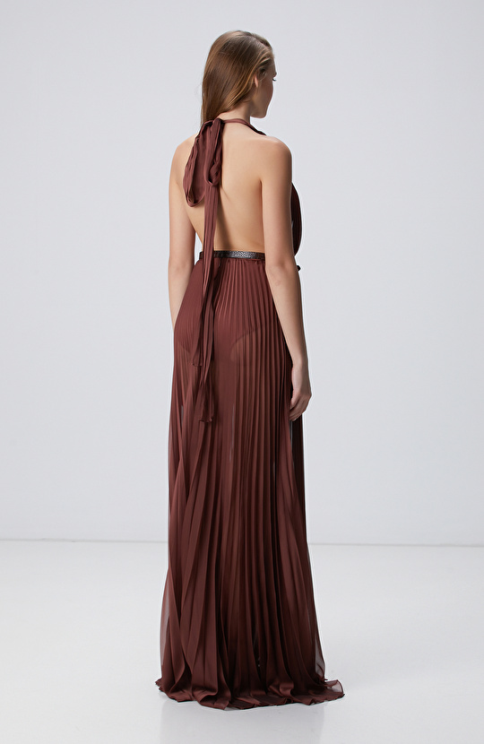 Kahverengi Abiye Elbise