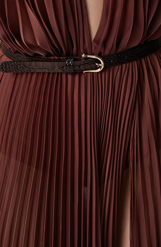 Kahverengi Abiye Elbise