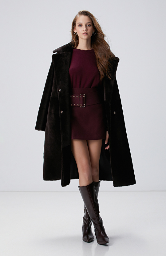 Limited Bordo Kaşmir Triko Kazak