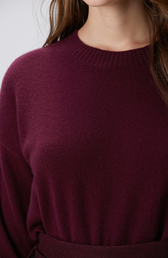 Limited Bordo Kaşmir Triko Kazak