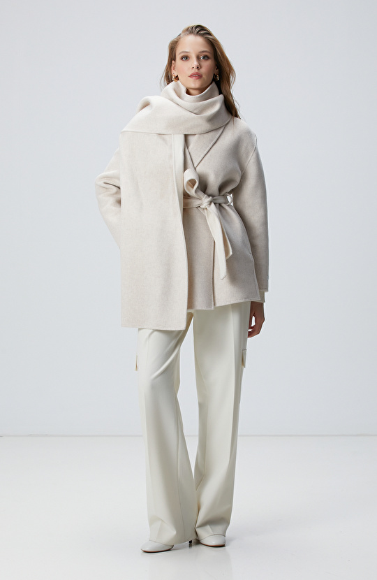 Limited Kırık Beyaz Kaşmir Triko Kazak