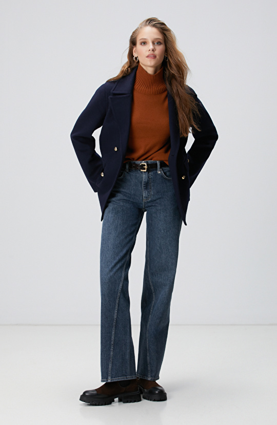 Camel Yün Karışımlı Triko Kazak