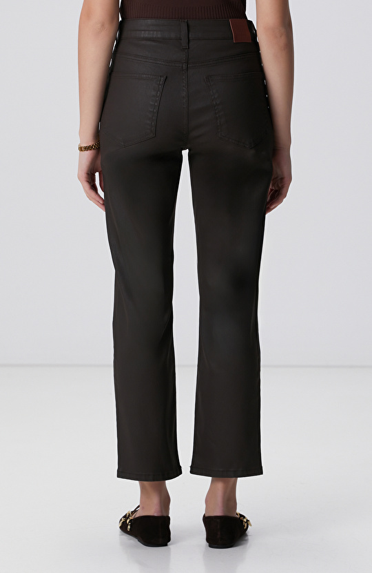 Koyu Kahverengi Denim Pantolon