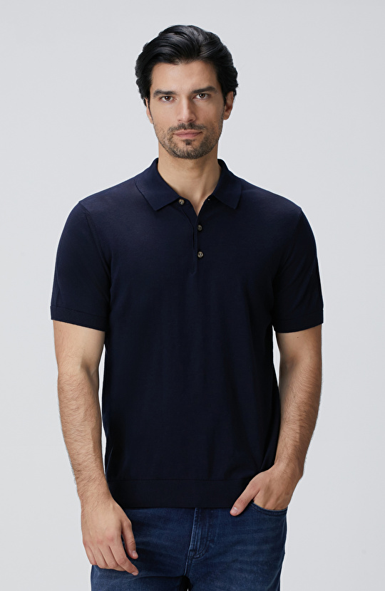 Lacivert Basic Triko Kazak