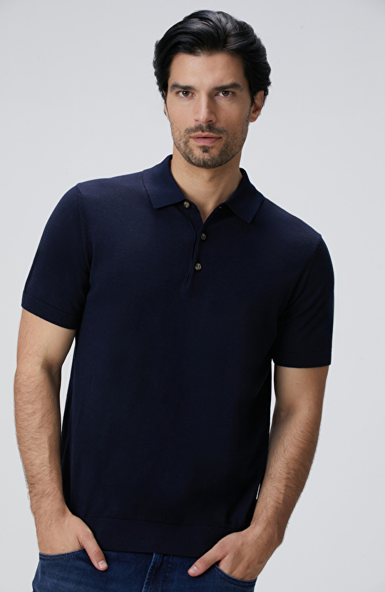 Lacivert Basic Triko Kazak