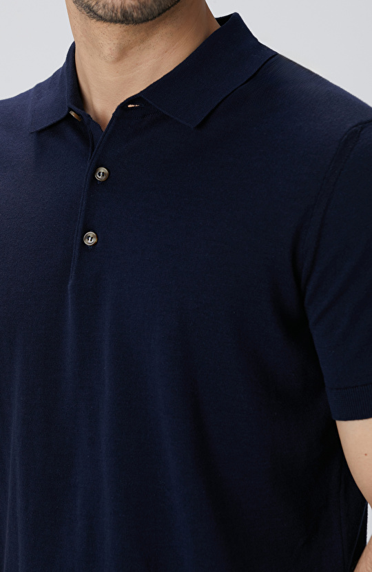 Lacivert Basic Triko Kazak