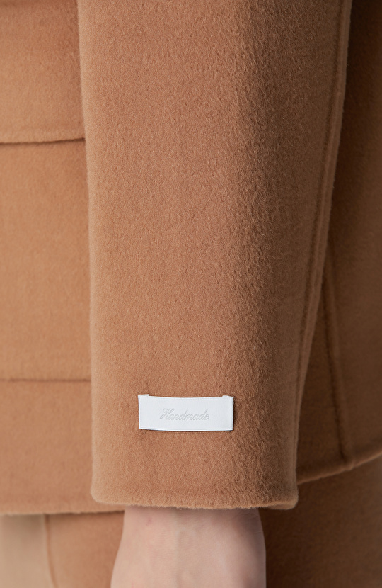 Limited Camel Yün Karışımlı Astarsız Ceket