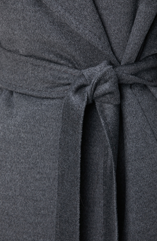 Limited Gri Melanj Yün Manto