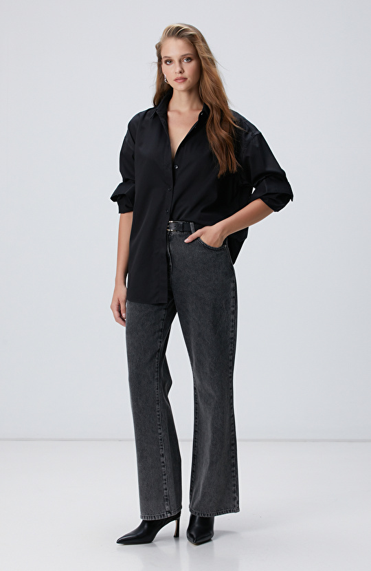 Siyah Non-Iron Gömlek