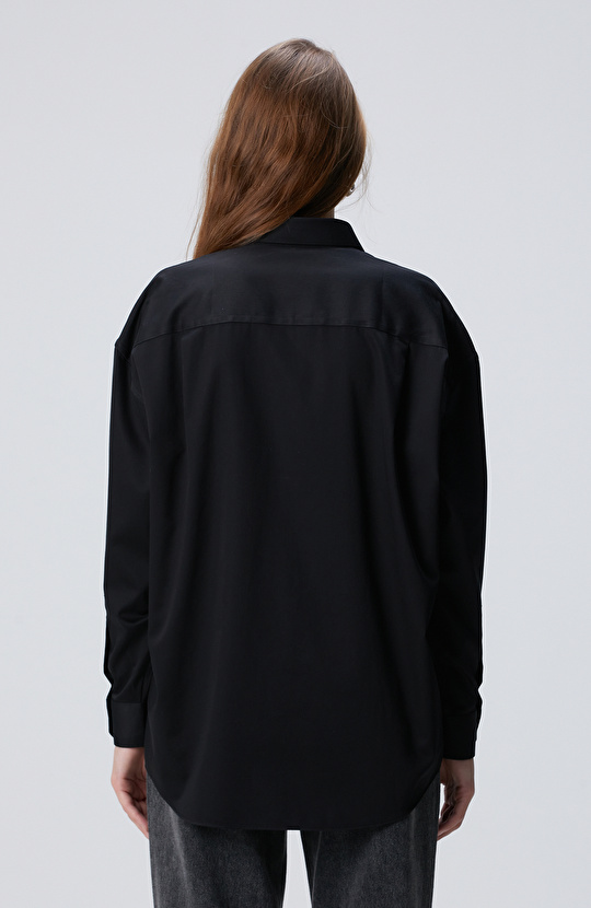 Siyah Non-Iron Gömlek