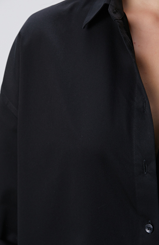 Siyah Non-Iron Gömlek