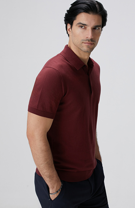 Bordo Basic Triko Kazak