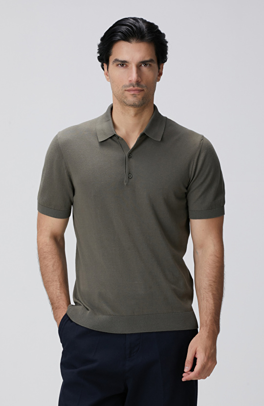 Haki Basic Triko Kazak