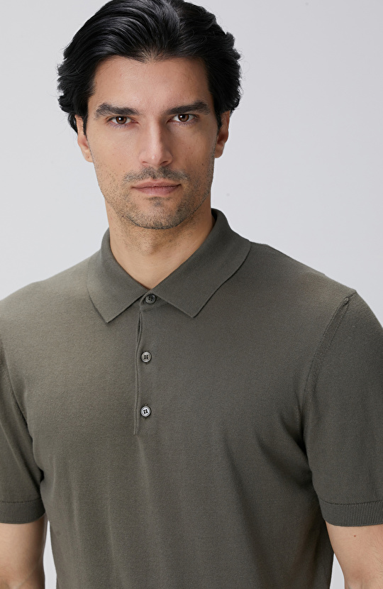 Haki Basic Triko Kazak