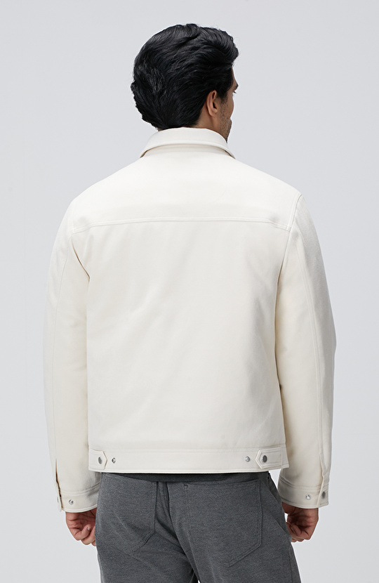 Kırık Beyaz Kapitoneli Mont