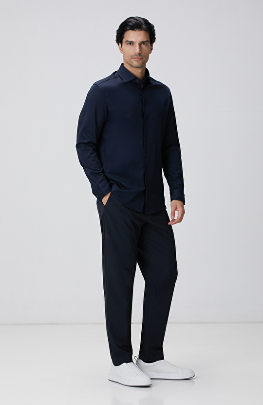 N-Tech Lacivert Örme Gömlek