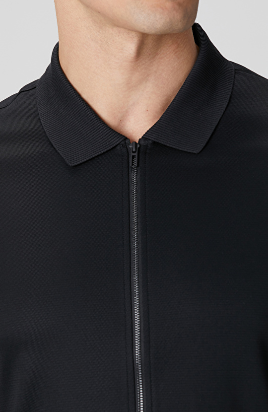 N-Tech Siyah Fermuarlı Örme Gömlek