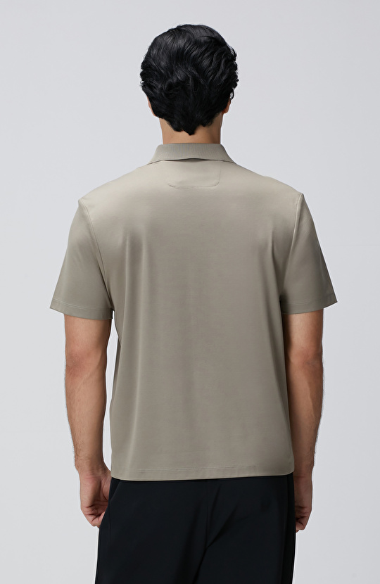 N-Tech Haki Fermuarlı Örme Gömlek