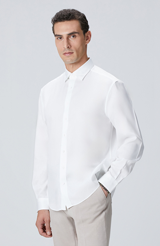 Beyaz Lyocell Gömlek