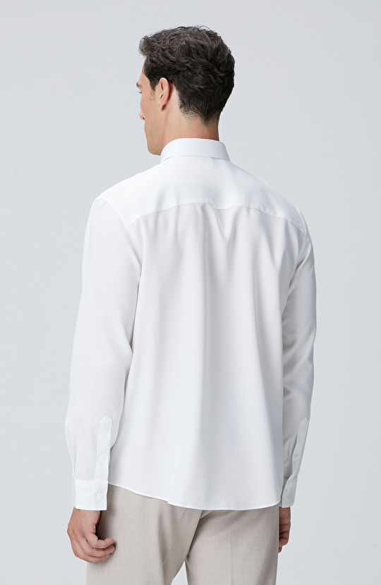 Beyaz Lyocell Gömlek