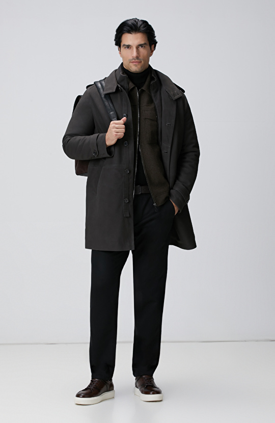 Siyah Balıkçı Yaka Triko Kazak