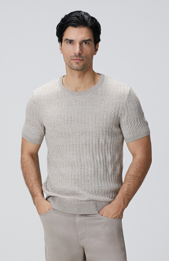 Bej Yün Karışımlı Kazak Bej Yün Karışımlı Kazak