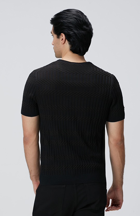 Kahverengi Yün Karışımlı Kazak