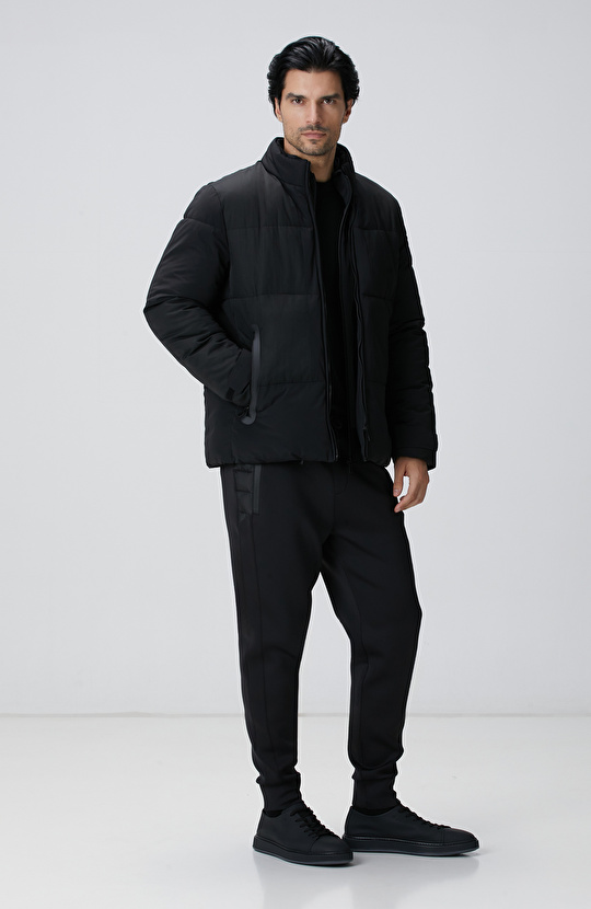 N-Tech Siyah Scuba Detaylı Triko Mont