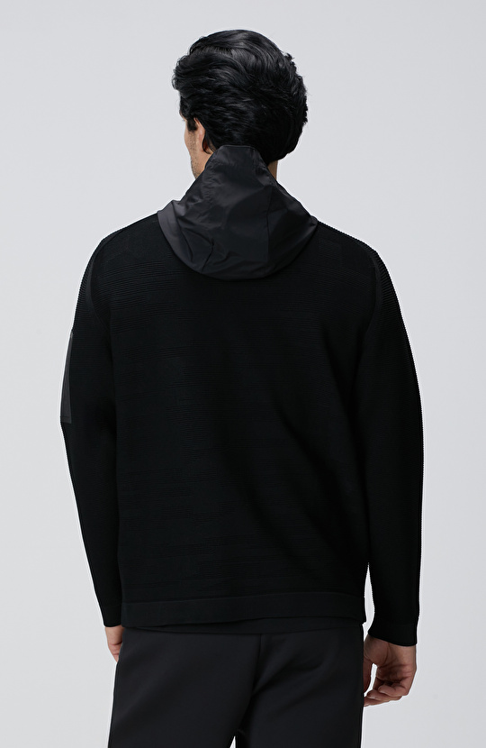 N-Tech Siyah Scuba Detaylı Triko Mont