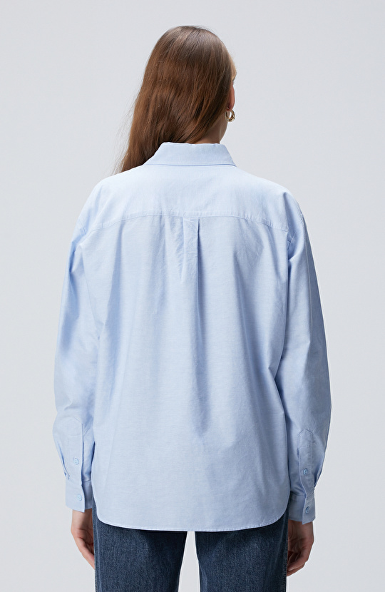 Açık Mavi Oxford Gömlek