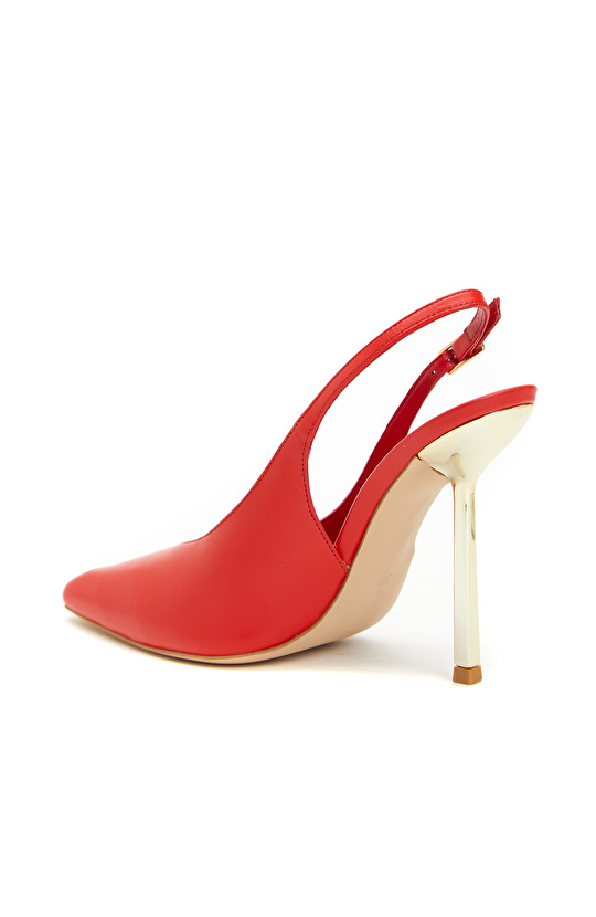 Kırmızı Deri Topuklu Ayakkabı