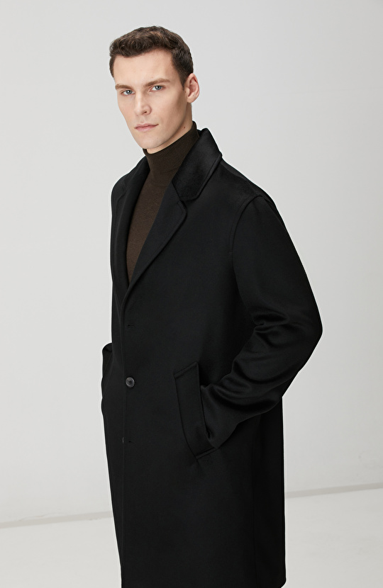 Siyah Limited Yün Palto