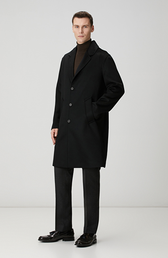 Siyah Limited Yün Palto