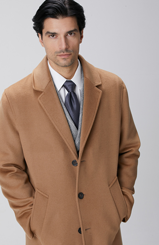 Limited Camel Yün Palto
